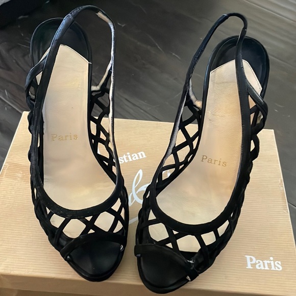 Christian Louboutin suede sandals (37) - Picture 1 of 7